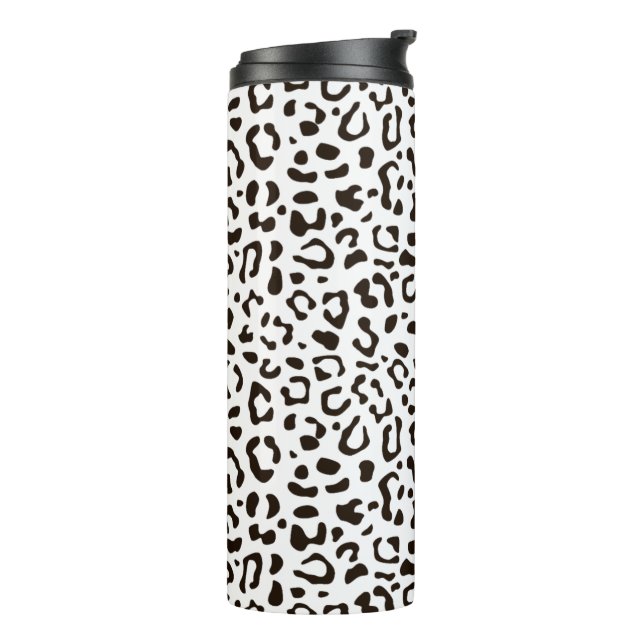 Leopard print pattern thermal tumbler (Rotated Left)