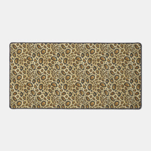 Leopard Print Pattern – Wild Animal Skin Design Desk Mat