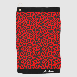 Leopard Print Personalised  Golf Towel