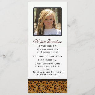 Leopard Print: Picture Party Invitation