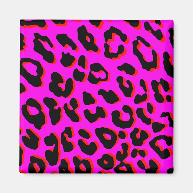 Leopard Print Pink Magnet (Front)