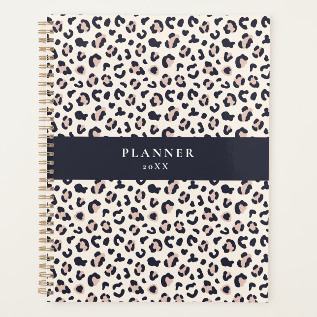 Leopard print pink  planner (Front)