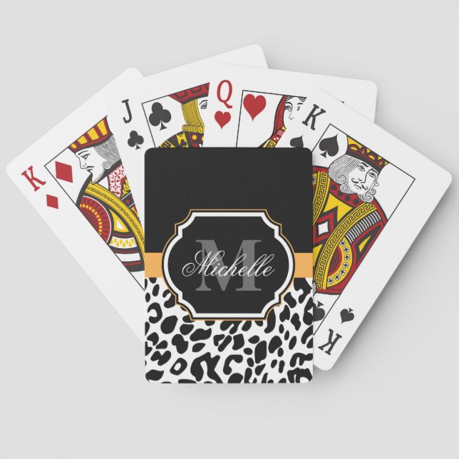 Leopard Print Playing Cards (Back)