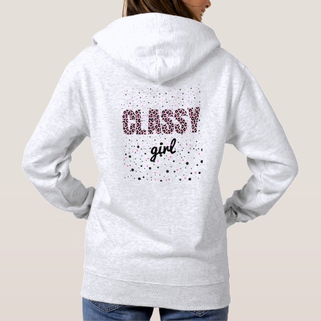 Leopard Print & Polka Dot Design Hoodie (Back)