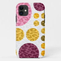 Leopard Print Polka Dots | Yellow Pink Purple