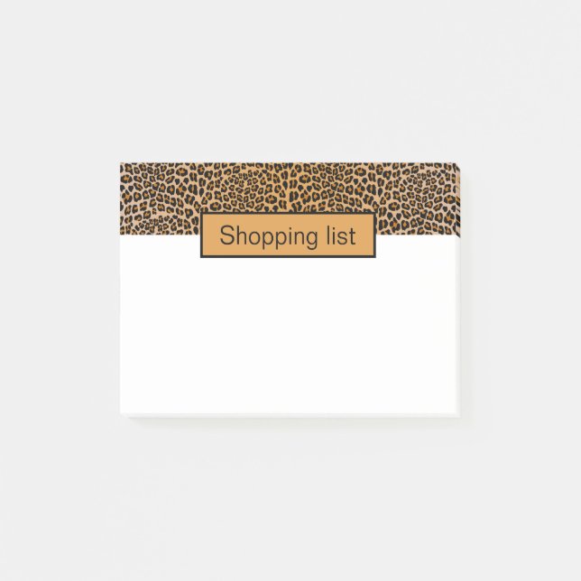 Leopard print post-it notes (Front)