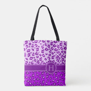 Leopard print purple monogram animal print bag