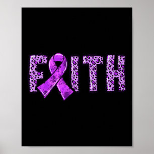 Leopard Print Purple Ribbon FAITH Drug Overdose Aw