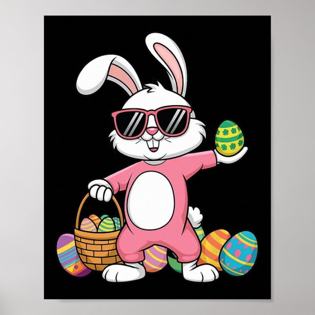 Leopard Print Rabbit Bunny Blowing Bubble Gum East (Front)