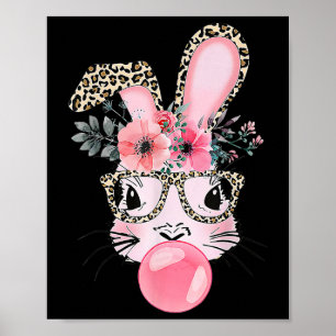 Leopard Print Rabbit Bunny Blowing Bubble Gum East