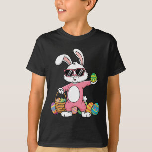 Leopard Print Rabbit Bunny Blowing Bubble Gum East T-Shirt