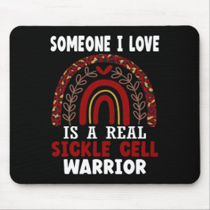 Leopard Print Rainbow Sickle Cell Warrior Awarenes Mouse Pad