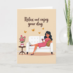 Leopard Print Relax Enjoy Card