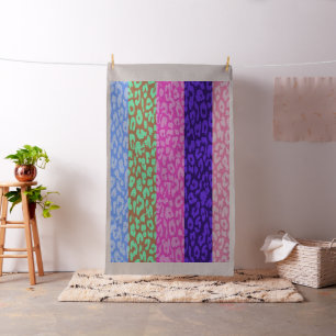 Leopard print retro colour seamless stripes #10 fabric