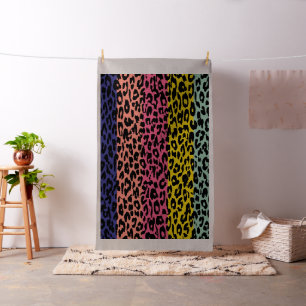 Leopard print retro colour seamless stripes #2 fabric
