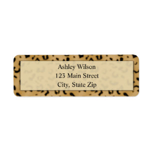 Leopard Print Return Address Labels