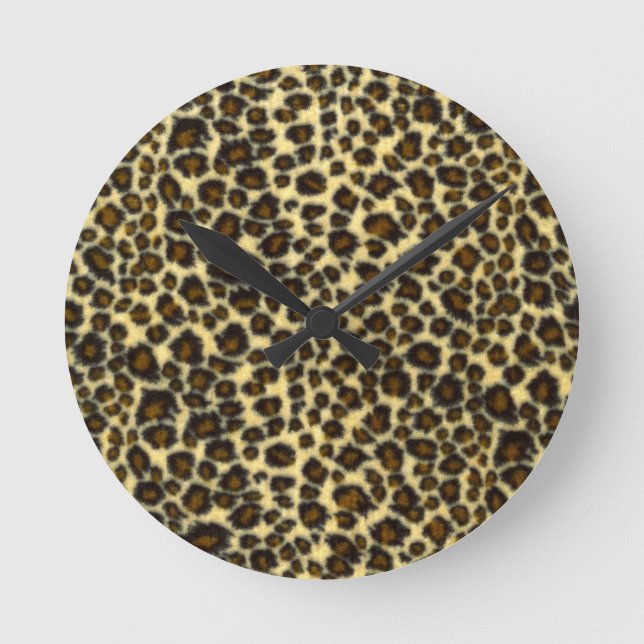 Leopard Print Round Clock (Front)