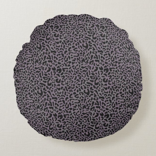 Leopard Print Round Cushion (Front)