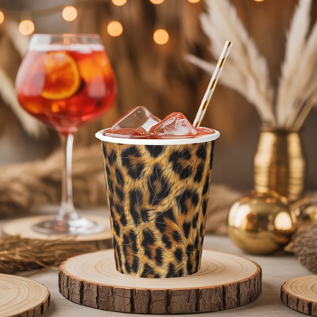Leopard Print Safari Party Supplies ID1153 Paper Cups (Creator Uploaded)
