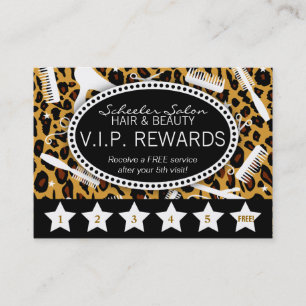 Leopard Print Salon Loyalty Card