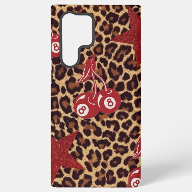 leopard print  samsung galaxy s22 ultra case (Back)
