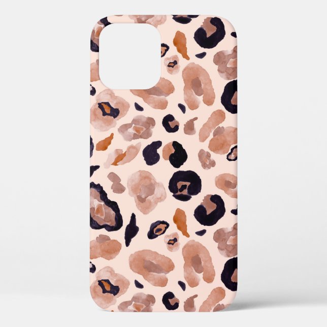 Leopard print, seamless, beige background. Case-Mate iPhone case (Back)