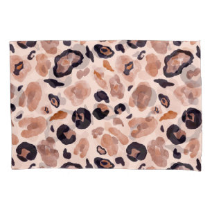 Leopard print, seamless, beige background. pillowcase