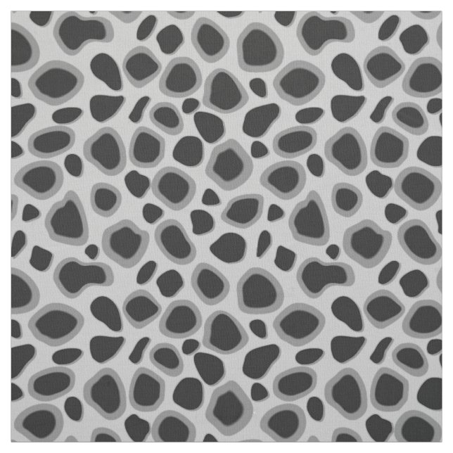 Leopard Print - Shades of Grey Fabric (Swatch)