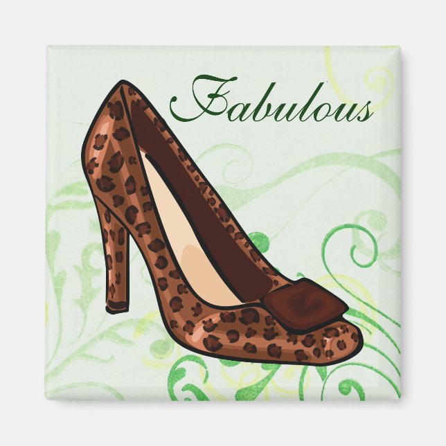 Leopard Print Shoe Magnet (Front)