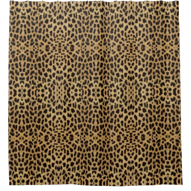 Leopard Print Shower Curtain (Front)