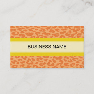 Leopard Print Skin and Plain Colour 4 Business Card