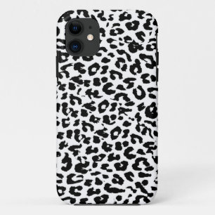 Leopard Print Skin Fur with Black and White Case-Mate iPhone Case