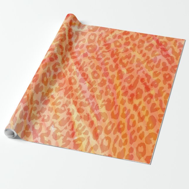 Leopard Print Skin Fur Wrapping Paper (Unrolled)