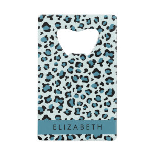 Leopard Print, Spots, Blue Leopard, Your Name