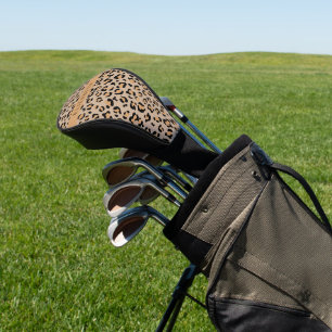 Leopard Print, Spots, Brown Leopard, Your Name Golf Head Cover