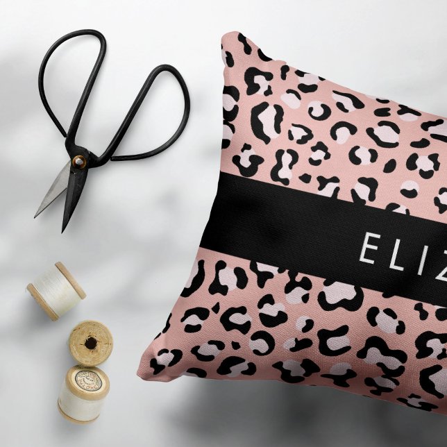 Leopard Print, Spots, Pink Leopard, Your Name Pillowcase (Creator Uploaded)