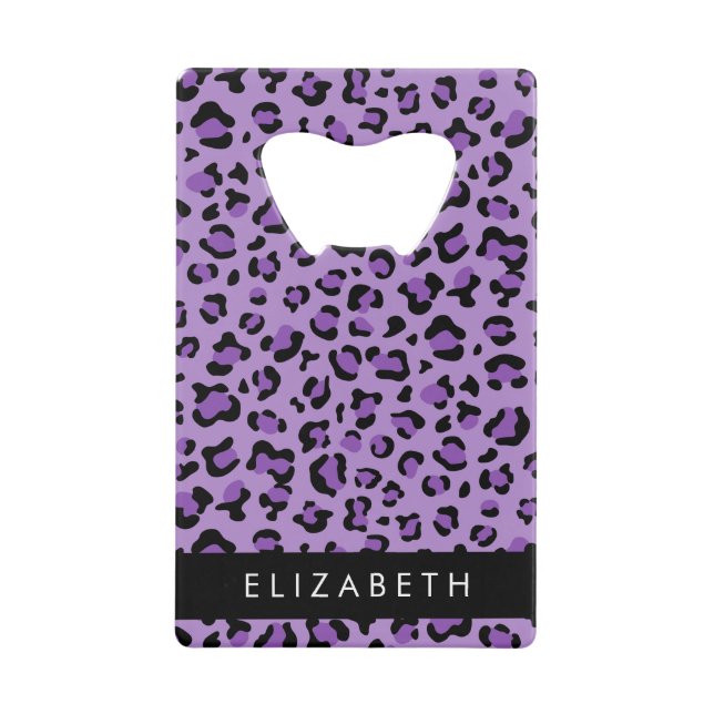 Leopard Print, Spots, Purple Leopard, Your Name (Front)
