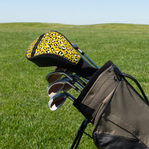 Leopard Print, Spots, Yellow Leopard, Your Name Golf Head Cover
