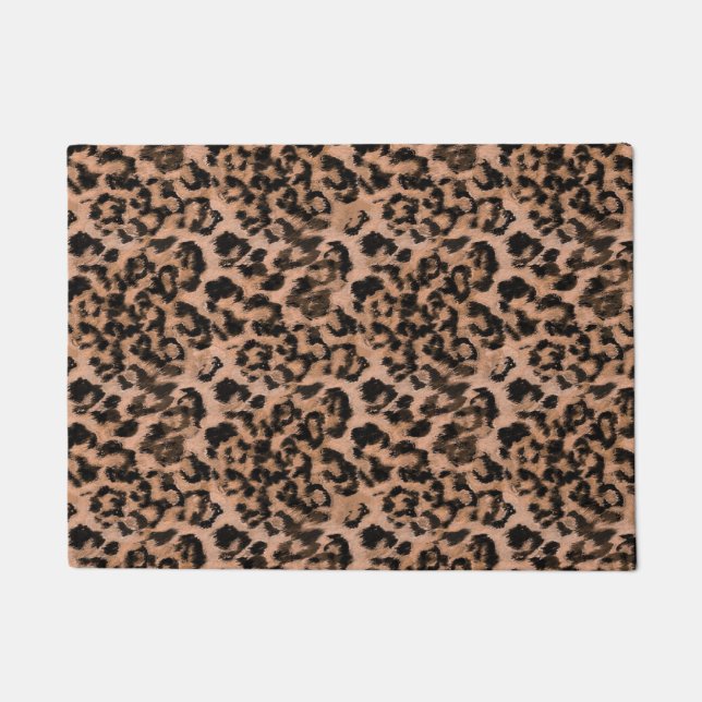 Leopard - print spotted animal-print doormat (Front)