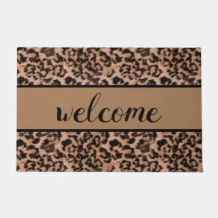 Leopard - print spotted animal-print doormat