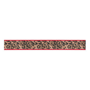 Leopard - print spotted animal-print grosgrain ribbon