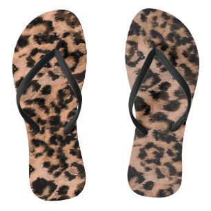 Leopard - print spotted animal-print jandals