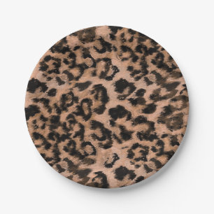 Leopard - print spotted animal-print paper plate