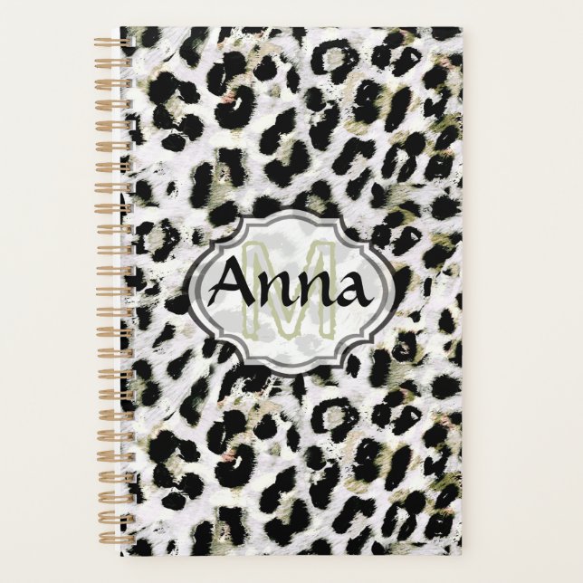 Leopard - print spotted animal-print planner (Front)