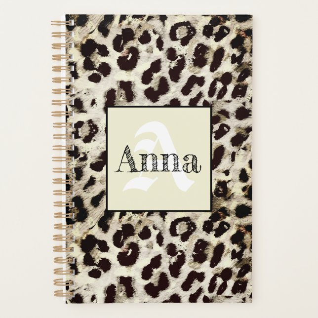 Leopard - print spotted animal-print planner (Front)