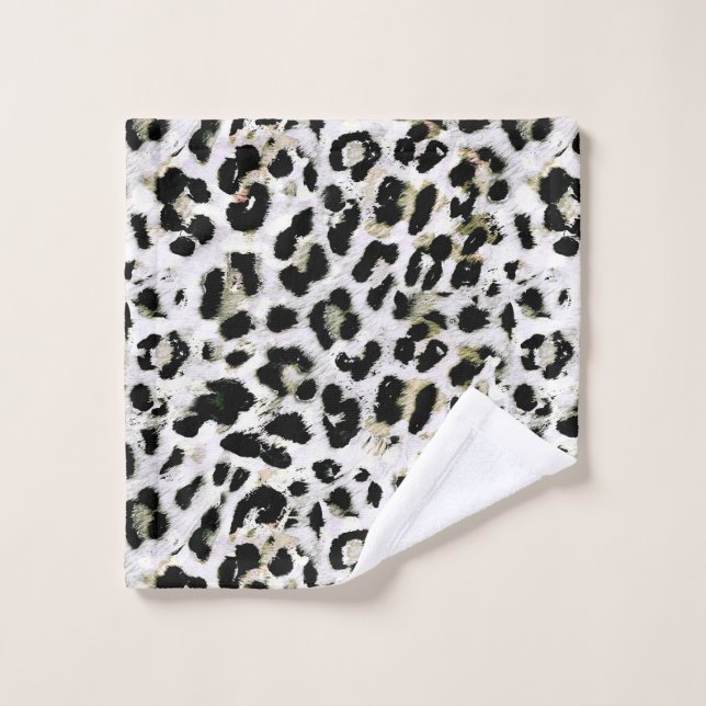 Leopard - print spotted animal-print wash cloth (Wash Cloth)