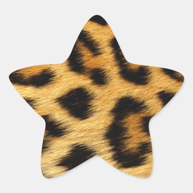 Leopard Print Star Sticker (Front)
