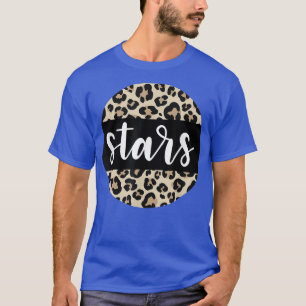 Leopard Print Stars Team Mascot School Spirit Game T-Shirt