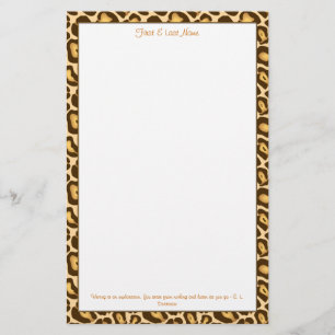 Leopard Print Stationery