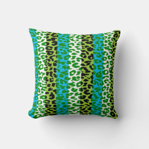 Leopard Print Stripe Pattern 15 Cushion